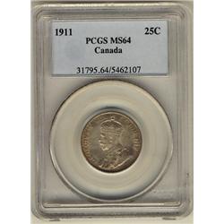 1911 25¢ PCGS MS64.  Great eye appeal.