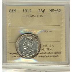 1912 25¢ ICCS MS62.