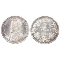 1917 25¢ ICCS MS65, lightly toned.  Flashy lustre.