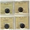 Image 1 : 1990 5¢,2001 & 2003P ICCS MS65 & 1992 MS66.  Lot of 4 coins.