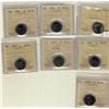 Image 1 : 1991 5¢, 2006(2), 2008, 2005P VE Day MS65 & 2003P, 2009 MS66.  Lot of 7 coins all ICCS graded.