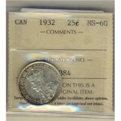 1932 25¢ ICCS MS60.