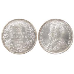 1933 25¢ PCGS MS65.  Gem white example.