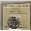 Image 1 : 1947 ML 25¢ ICCS MS65.