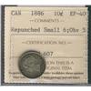 Image 1 : 1886 10¢ Sml 6, Obv 5 ICCS EF40.