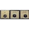 Image 1 : 1956 25¢, 1970 & 1975 ICCS PL66.  Lot of 3 coins with designations of Cameo to Heavy Cameo.