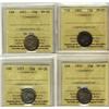 Image 1 : 1901 10¢, 1911, 1915 & 1933 ICCS VF20.  Lot of 4 coins.
