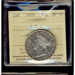 1870 50¢ LCW ICCS EF40.