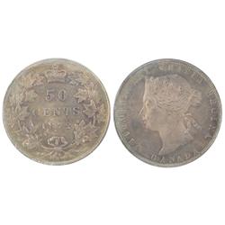 1872H 50¢ ICCS MS62PQ, attractively toned with somewhat CAMEO.  Flashy and rare!