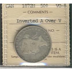 1872H 50¢ A/V ICCS VG8.
