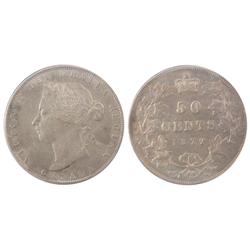 1872H Inverted A/V 50¢ ICCS VF20, scarce variety.