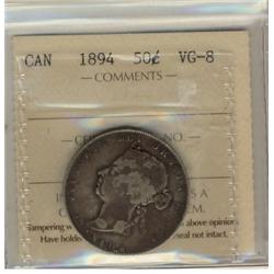 1894 50¢ ICCS VG8.