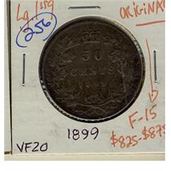 1899 50¢ F-15, a nice and original example.