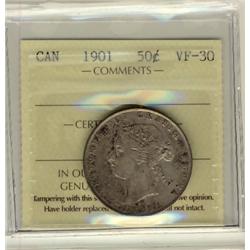 1901 50¢ ICCS VF30.