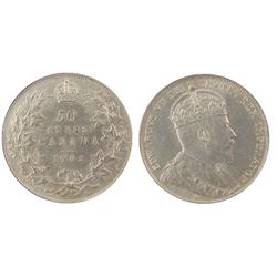 1902 50¢ ICCS MS64, fully brilliant and lustrous.  Nice type coin.