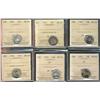 Image 1 : 1944 10¢(2), 1946, 1951 & 1953 SF MS64.  Lot of 6 coins all ICCS graded with one 1953 SF in MS62.