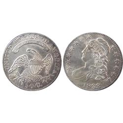 USA 1833 50¢ UNC60.  Full lustre and strong definition.