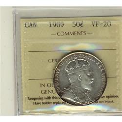 1909 50¢ ICCS VF20.