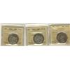 Image 1 : 1911 50¢, 1912 & 1932 ICCS VG8.  Lot of 3 coins.