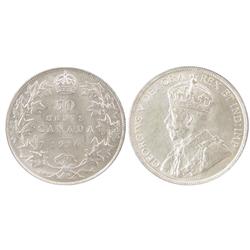 1914 50¢ ICCS MS63.  Key issue with full lustre.  Rare and seldom offered.