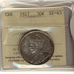 1917 50¢ ICCS EF45.