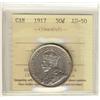 Image 1 : 1917 50¢ ICCS AU50.
