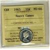 Image 1 : 1965 10¢ ICCS MS66 Heavy Cameo.