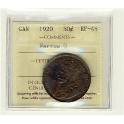 1920 50¢ Narrow 0 ICCS EF45.