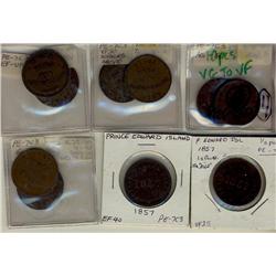 Prince Edward Island.  Breton 917, CH PE-7c, includes different varieties.  10 pieces, grades vary f