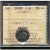 Image 1 : 2000P 10¢ ICCS MS64.