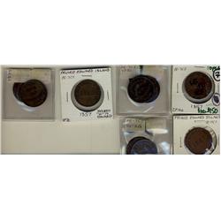 Prince Edward Island.  Breton 917, CH  PE-7, includes different varieties.  10 pieces, grades vary f