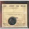 Image 1 : 2000P 10¢ ICCS MS65