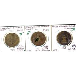 Breton 995, 996 CH-PE-9A, PE-9B1, 9B2.  G+ to VF+.  A nice lot of 3 pieces.