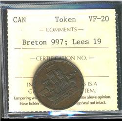 Breton  997 Lees 19 ICCS VF20.  A nice example that should be viewed.