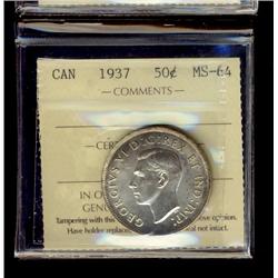 1937 50¢ ICCS MS64.
