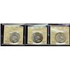 Image 1 : 1938 50¢, 1939 & 1947 ML ICCS EF40.  Lot of 3 coins.
