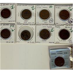 Breton 997, Lees 29, 30 (2), 35, 38, 40, 41A, 45, and Lees 10 CCCS VF20.  Grades vary from F to VF. 