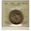 Image 1 : 1939 50¢ ICCS MS65, lightly toned.  Very nice1