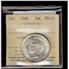 Image 1 : 1940 50¢ ICCS MS65.  Frosty white.