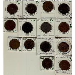 Breton 869, 874 NS-1, includes different varieties. Lot of 14 pieces.  VG to VF+