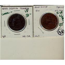 Breton 879, 881 CH NS-7a (2), one piece is cleaned, 7B3, 7B4, NS-9, F to VF.  Lot of 5 pieces.