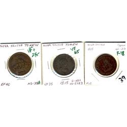 Breton 889, 895 CH NS-27A2, 27A3, 28A.  Fine to VF.  Lot of 3 pieces.