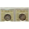 Image 1 : 1960 50¢ ICCS MS65.  Lot of 2 coins both with pristine tones.