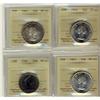 Image 1 : 1962(2) 50¢, 1963 & 1984 ICCS MS65.  Lot of 4 coins.