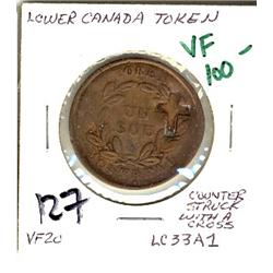 Breton 704 CH LC-33A1 Counter struck with a cross.  Should be viewed.  F or better.