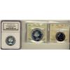 Image 1 : 1997 50¢ MS66, 1964 $1 PL66 Cameo & 1962 50¢ PL66 UHC.   Lot of 3 graded coins.