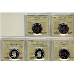 2005P 50¢, 2006P MS66, 2006 RCM Logo MS64 & 2006 Gold Plated Rev PF68 Ultra Heavy Cam.  Lot of 5 ICC