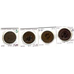 Breton 957, 958, 959,  CH LC-47A2, 47C1, 47D2, 47D3.  Fine to VF+.  Lot of 4 pieces.