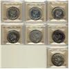Image 1 : 1935 $1 EF40, 1936 AU50(2), 1939, 1946 EF40 & 1946 AU50(2).  Lot of 7 coins all with comments.