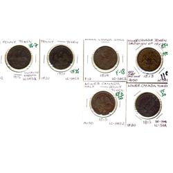 Breton 994, CH LC-54A, 54B1, 54C1, 54C2, 54D2 (2).  VG to EF+.  Lot of 6 pieces.